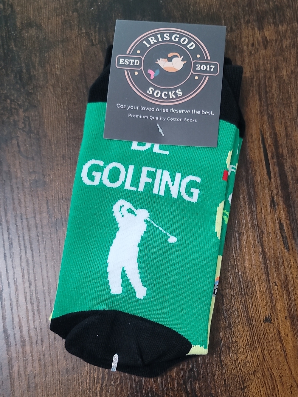 " I'D Rather Be Golfing" Cotton Funny Socks for Men Women Gift Size 6-13
